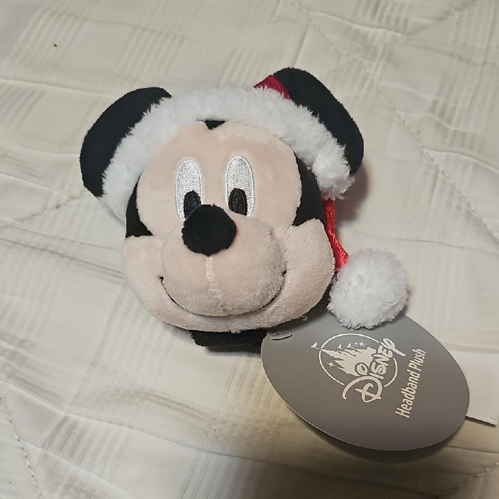 Disney Mickey Mouse Santa Headband Plush